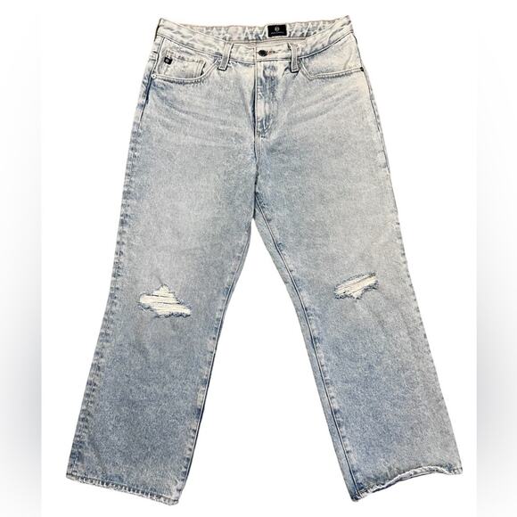 AG Adriano Goldschmied Rhett Aflame Vintage High Rise Straight Crop Jeans 32R - Picture 7 of 16